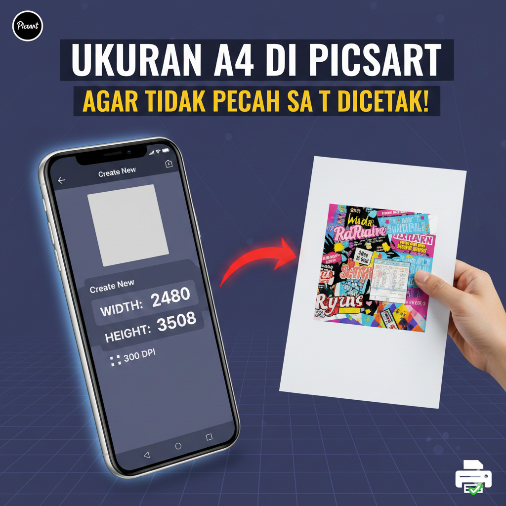 Ukuran A4 di Picsart: Cara Setting dan Tips Agar Hasil Cetak Tidak Pecah
