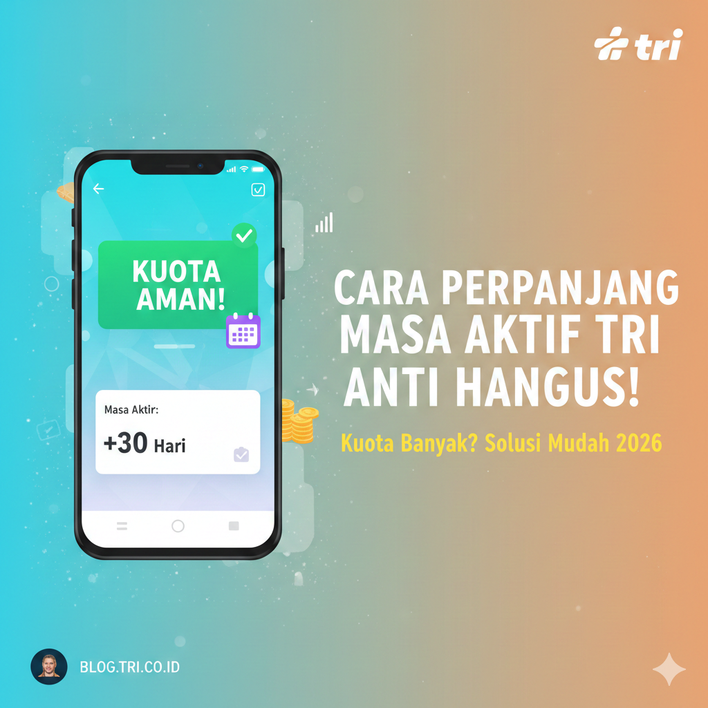 Cara Perpanjang Kuota Tri & Masa Aktif Terbaru 2026: